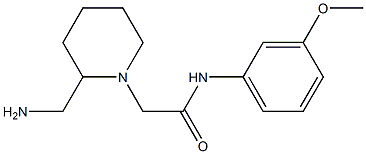 2-[2-(aminomethyl)piperidin-1-yl]-N-(3-methoxyphenyl)acetamide 结构式