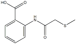 2-[2-(methylsulfanyl)acetamido]benzoic acid 结构式