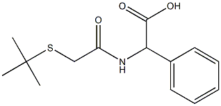 2-[2-(tert-butylsulfanyl)acetamido]-2-phenylacetic acid 结构式