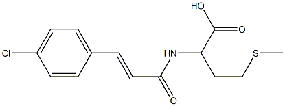 2-[3-(4-chlorophenyl)prop-2-enamido]-4-(methylsulfanyl)butanoic acid 结构式