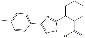 2-[3-(4-methylphenyl)-1,2,4-oxadiazol-5-yl]cyclohexane-1-carboxylic acid 结构式