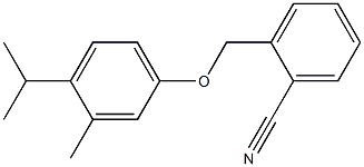 2-[3-methyl-4-(propan-2-yl)phenoxymethyl]benzonitrile 结构式