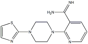 2-[4-(1,3-thiazol-2-yl)piperazin-1-yl]pyridine-3-carboximidamide 结构式