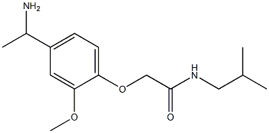 2-[4-(1-aminoethyl)-2-methoxyphenoxy]-N-isobutylacetamide 结构式