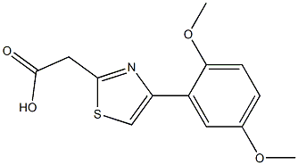 2-[4-(2,5-dimethoxyphenyl)-1,3-thiazol-2-yl]acetic acid 结构式