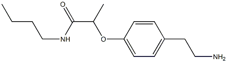 2-[4-(2-aminoethyl)phenoxy]-N-butylpropanamide 结构式