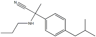 2-[4-(2-methylpropyl)phenyl]-2-(propylamino)propanenitrile 结构式