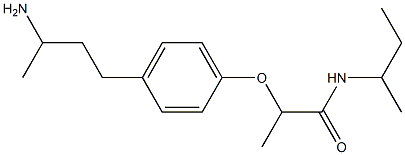 2-[4-(3-aminobutyl)phenoxy]-N-(butan-2-yl)propanamide 结构式