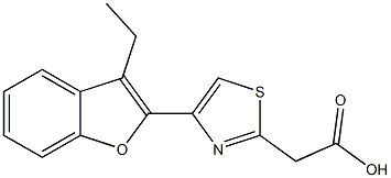 2-[4-(3-ethyl-1-benzofuran-2-yl)-1,3-thiazol-2-yl]acetic acid 结构式