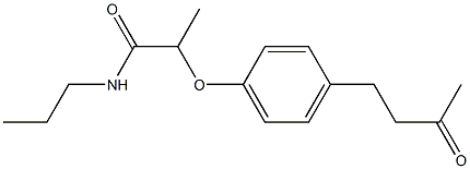 2-[4-(3-oxobutyl)phenoxy]-N-propylpropanamide 结构式