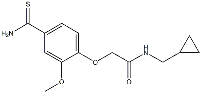 2-[4-(aminocarbonothioyl)-2-methoxyphenoxy]-N-(cyclopropylmethyl)acetamide 结构式