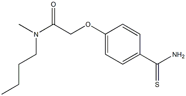 2-[4-(aminocarbonothioyl)phenoxy]-N-butyl-N-methylacetamide 结构式