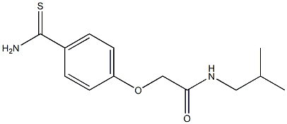 2-[4-(aminocarbonothioyl)phenoxy]-N-isobutylacetamide 结构式