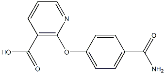 2-[4-(aminocarbonyl)phenoxy]nicotinic acid 结构式