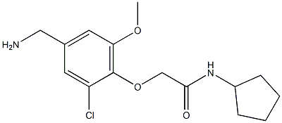 2-[4-(aminomethyl)-2-chloro-6-methoxyphenoxy]-N-cyclopentylacetamide 结构式