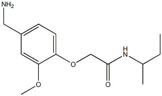 2-[4-(aminomethyl)-2-methoxyphenoxy]-N-(sec-butyl)acetamide 结构式