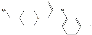 2-[4-(aminomethyl)piperidin-1-yl]-N-(3-fluorophenyl)acetamide 结构式