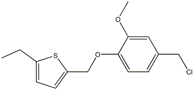 2-[4-(chloromethyl)-2-methoxyphenoxymethyl]-5-ethylthiophene 结构式