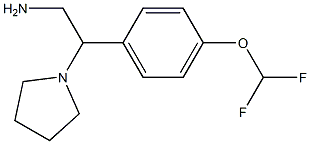 2-[4-(difluoromethoxy)phenyl]-2-pyrrolidin-1-ylethanamine 结构式