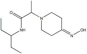 2-[4-(hydroxyimino)piperidin-1-yl]-N-(pentan-3-yl)propanamide 结构式