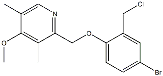 2-[4-bromo-2-(chloromethyl)phenoxymethyl]-4-methoxy-3,5-dimethylpyridine 结构式