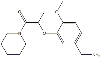 2-[5-(aminomethyl)-2-methoxyphenoxy]-1-(piperidin-1-yl)propan-1-one 结构式