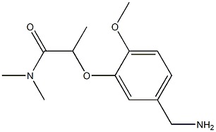 2-[5-(aminomethyl)-2-methoxyphenoxy]-N,N-dimethylpropanamide 结构式