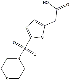 2-[5-(thiomorpholine-4-sulfonyl)thiophen-2-yl]acetic acid 结构式