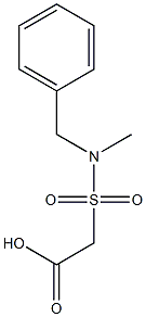 2-[benzyl(methyl)sulfamoyl]acetic acid 结构式