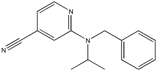 2-[benzyl(propan-2-yl)amino]pyridine-4-carbonitrile 结构式