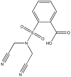 2-[bis(cyanomethyl)sulfamoyl]benzoic acid 结构式
