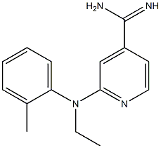 2-[ethyl(2-methylphenyl)amino]pyridine-4-carboximidamide 结构式