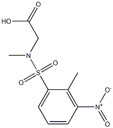 2-[methyl(2-methyl-3-nitrobenzene)sulfonamido]acetic acid 结构式