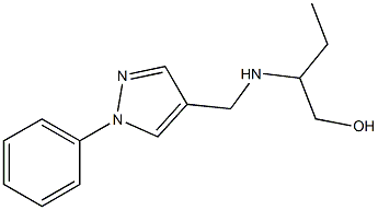 2-{[(1-phenyl-1H-pyrazol-4-yl)methyl]amino}butan-1-ol 结构式