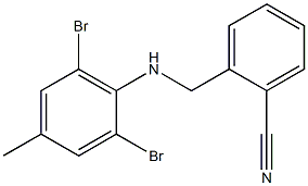 2-{[(2,6-dibromo-4-methylphenyl)amino]methyl}benzonitrile 结构式