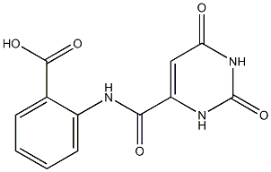 2-{[(2,6-dioxo-1,2,3,6-tetrahydropyrimidin-4-yl)carbonyl]amino}benzoic acid 结构式