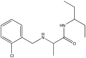 2-{[(2-chlorophenyl)methyl]amino}-N-(pentan-3-yl)propanamide 结构式