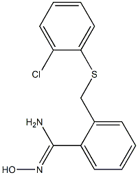 2-{[(2-chlorophenyl)sulfanyl]methyl}-N'-hydroxybenzene-1-carboximidamide 结构式