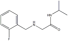 2-{[(2-fluorophenyl)methyl]amino}-N-(propan-2-yl)acetamide 结构式