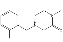 2-{[(2-fluorophenyl)methyl]amino}-N-methyl-N-(propan-2-yl)acetamide 结构式