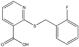 2-{[(2-fluorophenyl)methyl]sulfanyl}pyridine-3-carboxylic acid 结构式