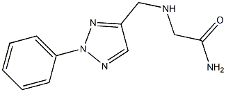 2-{[(2-phenyl-2H-1,2,3-triazol-4-yl)methyl]amino}acetamide 结构式