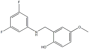 2-{[(3,5-difluorophenyl)amino]methyl}-4-methoxyphenol 结构式