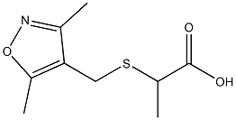 2-{[(3,5-dimethyl-1,2-oxazol-4-yl)methyl]sulfanyl}propanoic acid 结构式