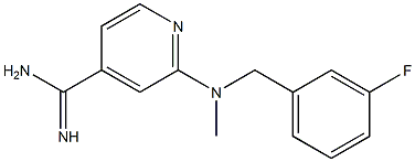 2-{[(3-fluorophenyl)methyl](methyl)amino}pyridine-4-carboximidamide 结构式