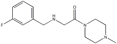 2-{[(3-fluorophenyl)methyl]amino}-1-(4-methylpiperazin-1-yl)ethan-1-one 结构式