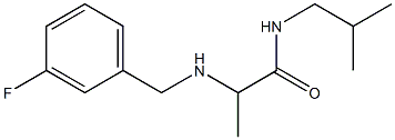 2-{[(3-fluorophenyl)methyl]amino}-N-(2-methylpropyl)propanamide 结构式