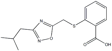 2-{[(3-isobutyl-1,2,4-oxadiazol-5-yl)methyl]thio}benzoic acid 结构式