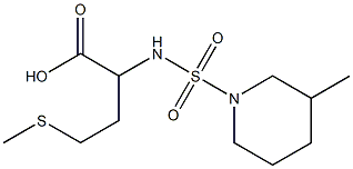 2-{[(3-methylpiperidine-1-)sulfonyl]amino}-4-(methylsulfanyl)butanoic acid 结构式