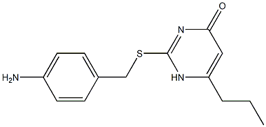 2-{[(4-aminophenyl)methyl]sulfanyl}-6-propyl-1,4-dihydropyrimidin-4-one 结构式